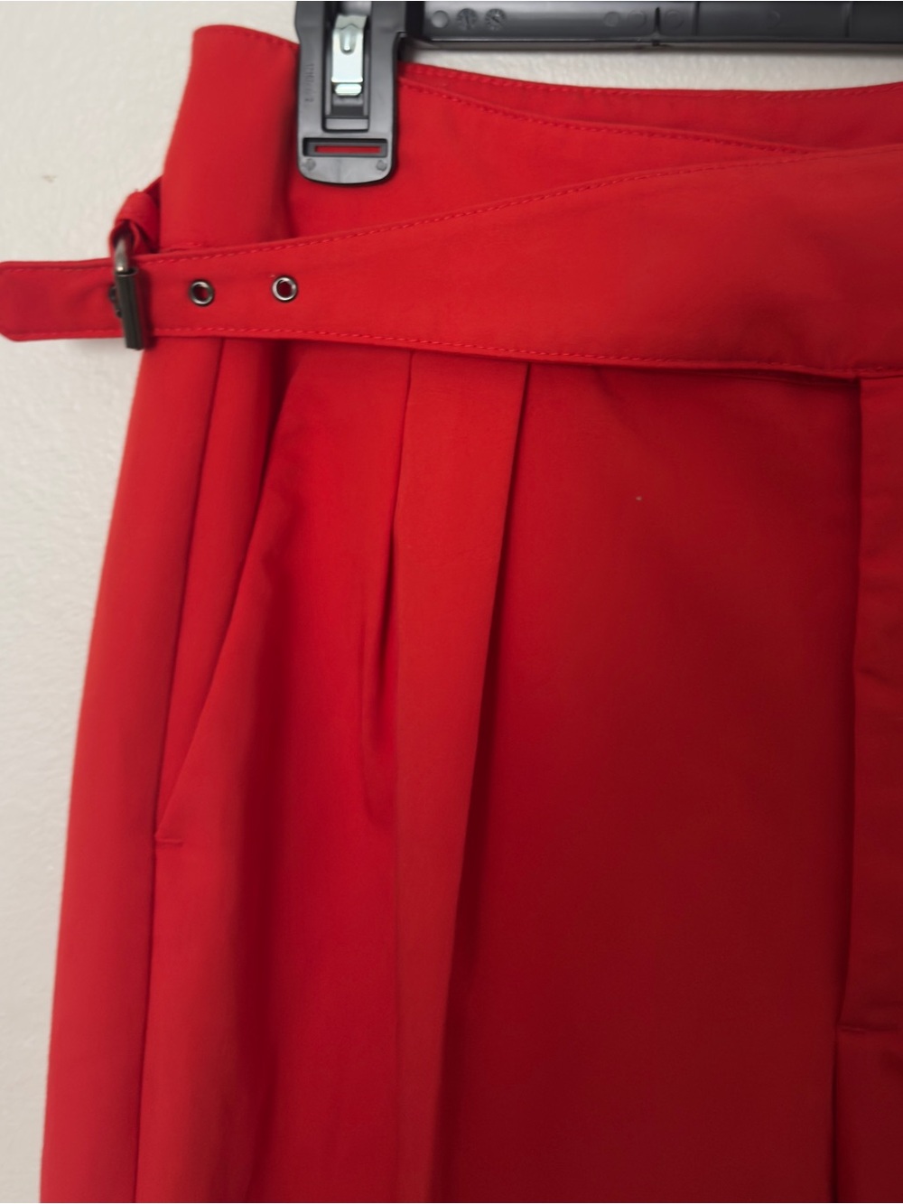High-Rise Red Tailored Women’s Trousers